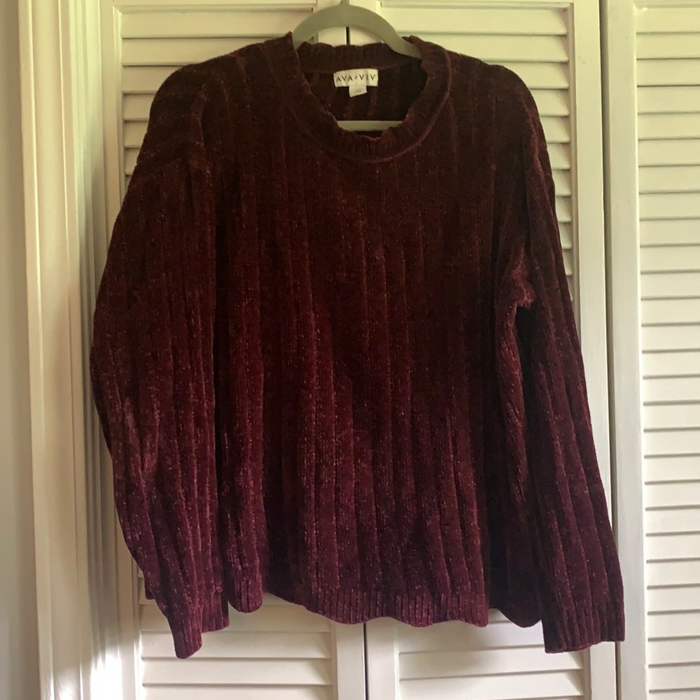 Scallop edge sweater